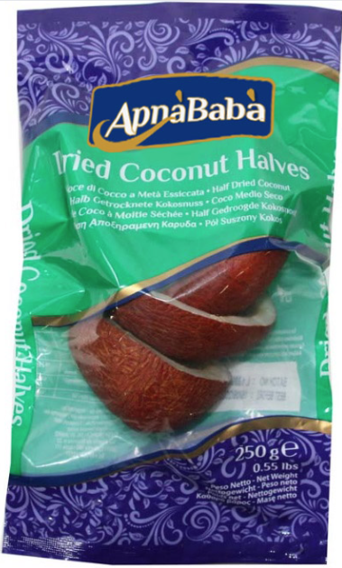 COCONUT DRIED HALVES ALI BABA 250G